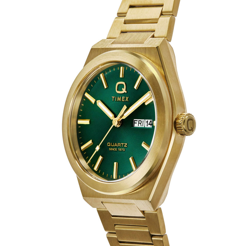 Timex Q Continental Round 39mm Green Dial Analog Men Watch - TW2Y35100IK Watch Timex