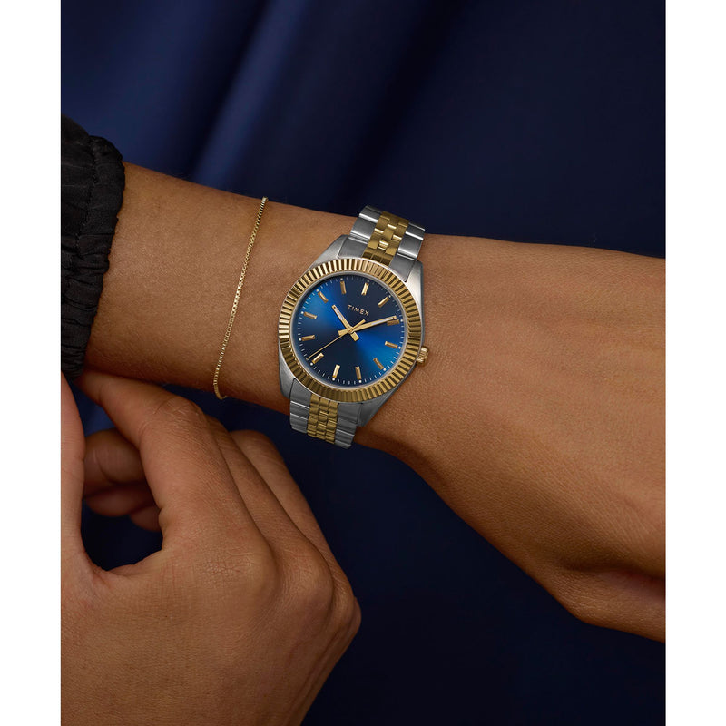 Timex Trend Round 21mm Blue Dial Analog Women Watch - TW2Y20200IK Watch Timex