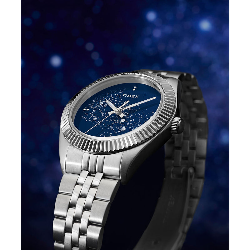Timex Trend Round 36mm Blue Dial Analog Women Watch - TW2Y20100IK Watch Timex