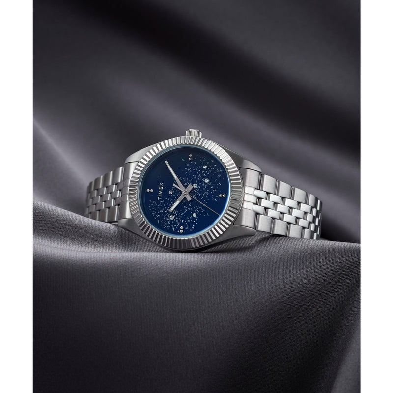Timex Trend Round 36mm Blue Dial Analog Women Watch - TW2Y20100IK Watch Timex