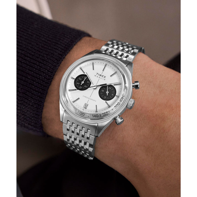 Timex Marlin Round 21mm Silver Dial Analog Men Watch - TW2Y24600IK Watch Timex