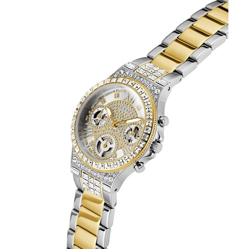 Guess Moonlight Silver Round Quartz Women Watch Watch Guess