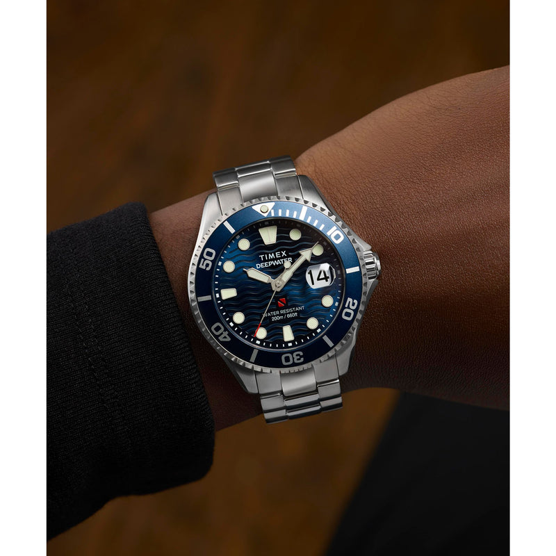 Timex Waterbury Round 44mm Blue Dial Analog Men Watch - TW2W81900UJ Watch Timex