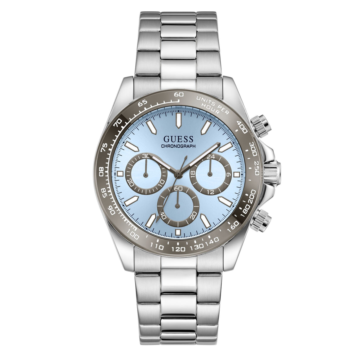 Guess Round 42mm Blue Dial Analog Men Watch - GW1058G1