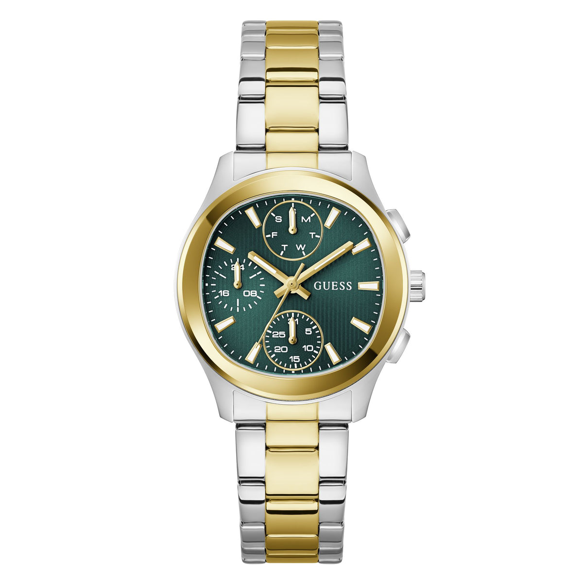 Guess Square 36mm Green Dial Analog Women Watch - GW1031L6