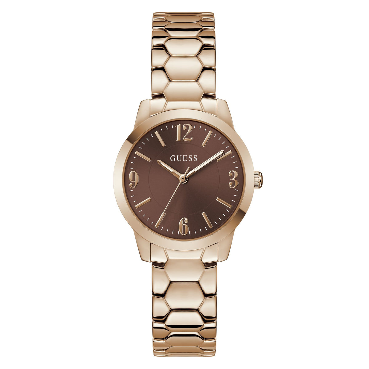 Guess Round 34mm Brown Dial Analog Women Watch - GW1028L4