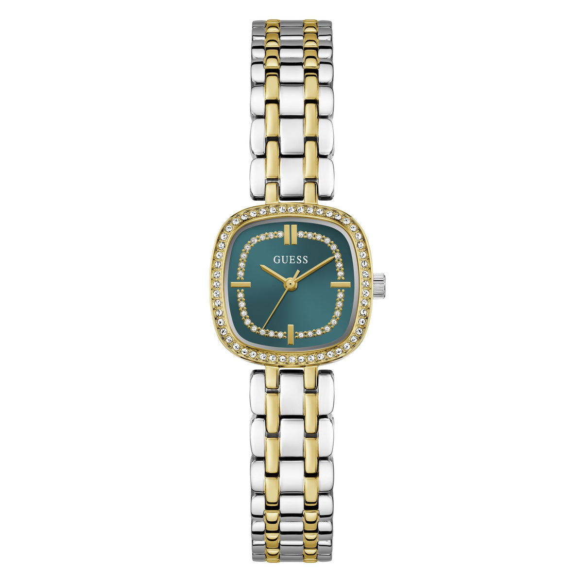 Guess Square 25mm Teal Dial Analog Women Watch - GW1018L6