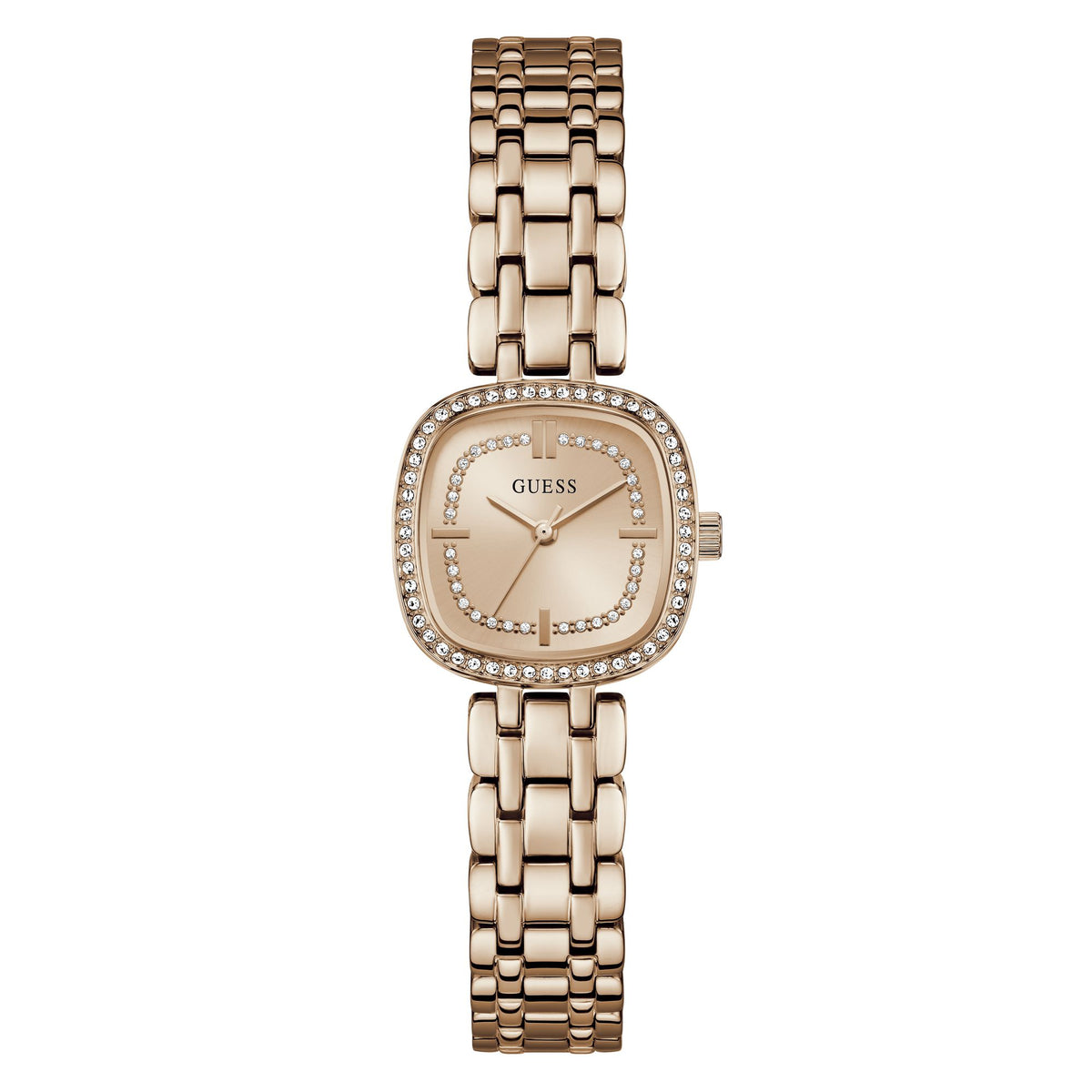 Guess Square 25mm Rose Gold Dial Analog Women Watch - GW1018L4