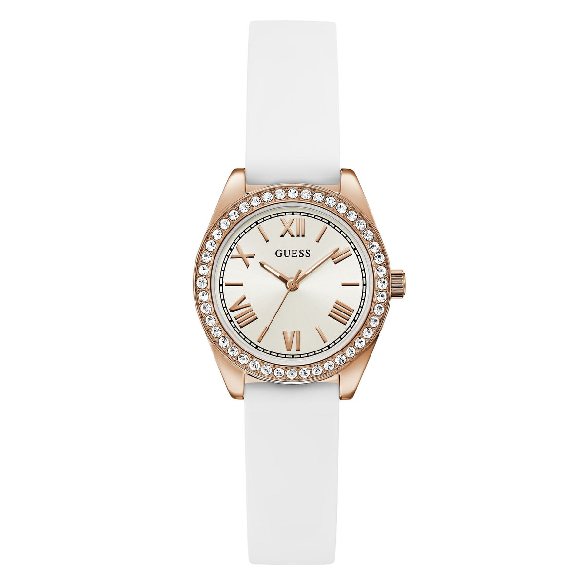 Guess Round 30mm White Dial Analog Women Watch - GW1000L3