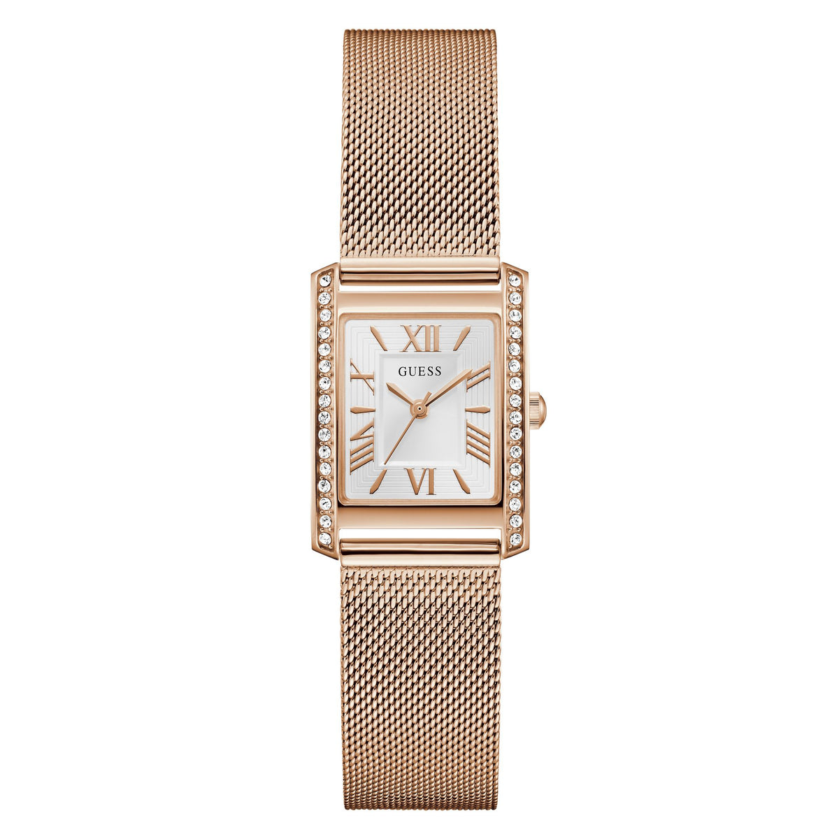 Guess Rectangle 23mm White Dial Analog Women Watch - GW0997L3