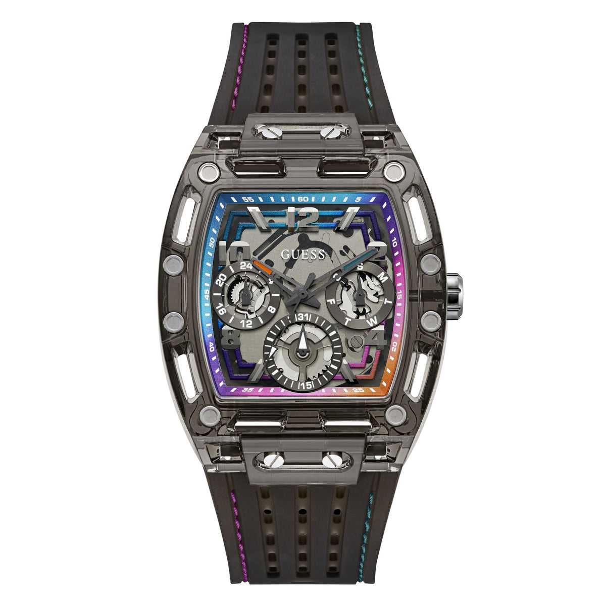 Guess Rectangle 42mm Black Dial Analog Men Watch - GW0499G14