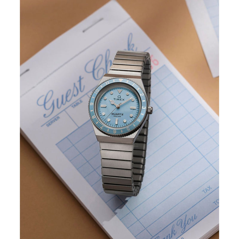 Timex Q Sport Round 30mm Blue Dial Analog Women Watch - TW2Y77300UJ Watch Timex