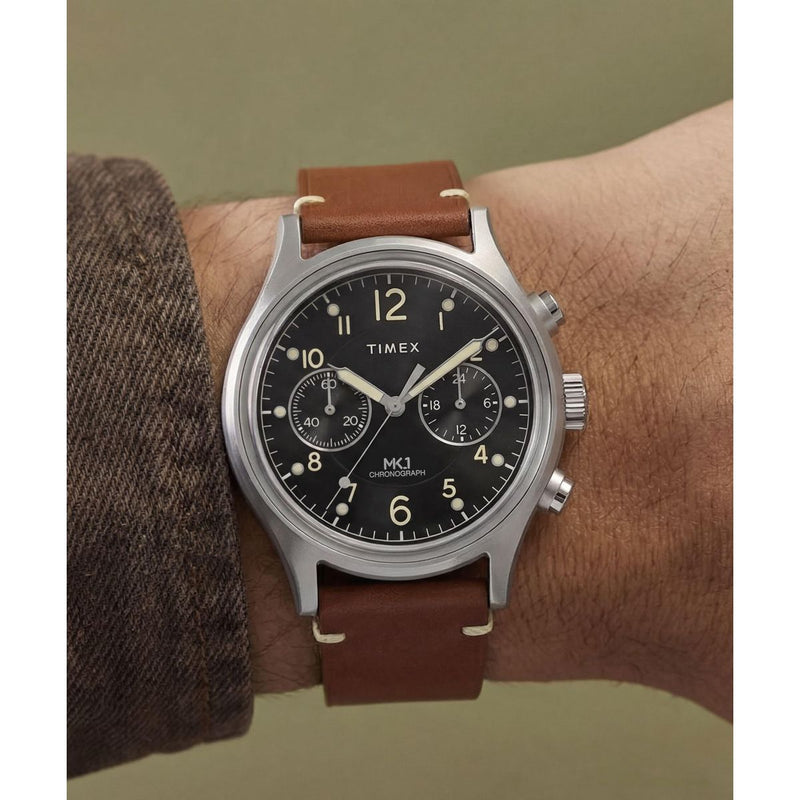 Timex Round 40mm Black Dial Analog Men Watch - TW2Y71100UJ Watch Timex