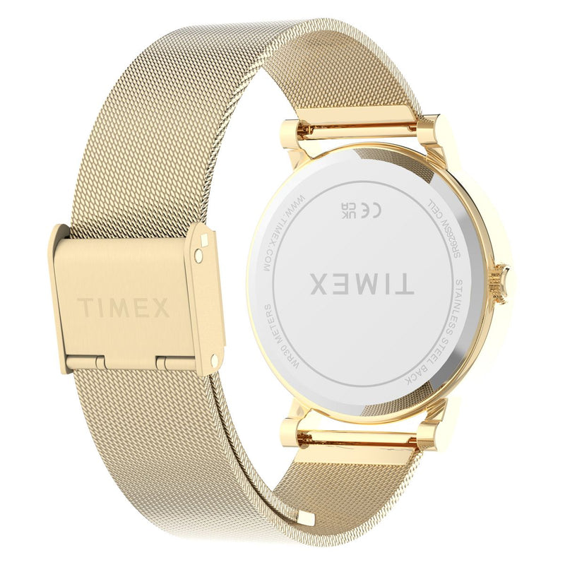 Timex Round 38mm Gold Dial Analog Women Watch - TW2Y68900UJ Watch Timex