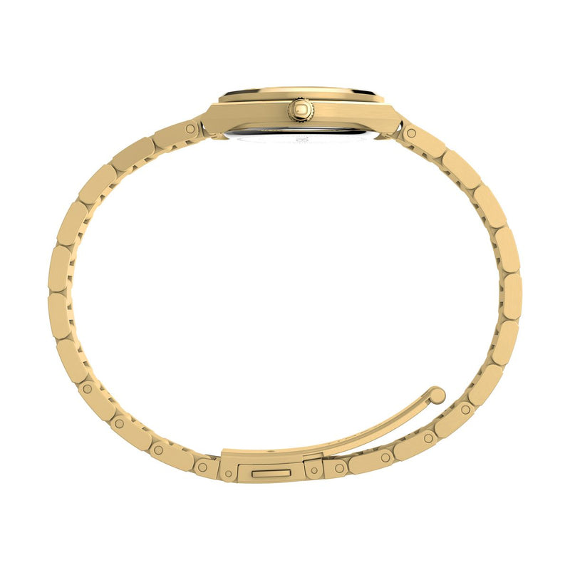 Timex Q Round 24mm Gold Dial Analog Women Watch - TW2Y68300UJ Watch Timex