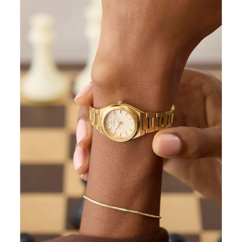 Timex Q Round 24mm Gold Dial Analog Women Watch - TW2Y68300UJ Watch Timex