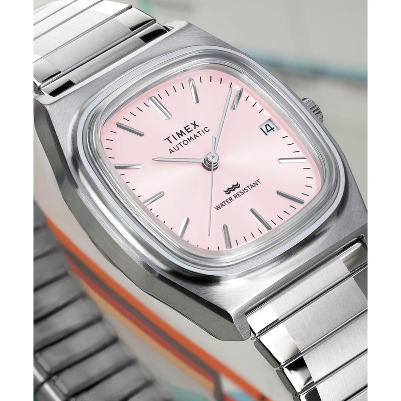 Timex Square 34mm Pink Dial Mechanical Automatic Men Watch - TW2Y66800IK Watch Timex