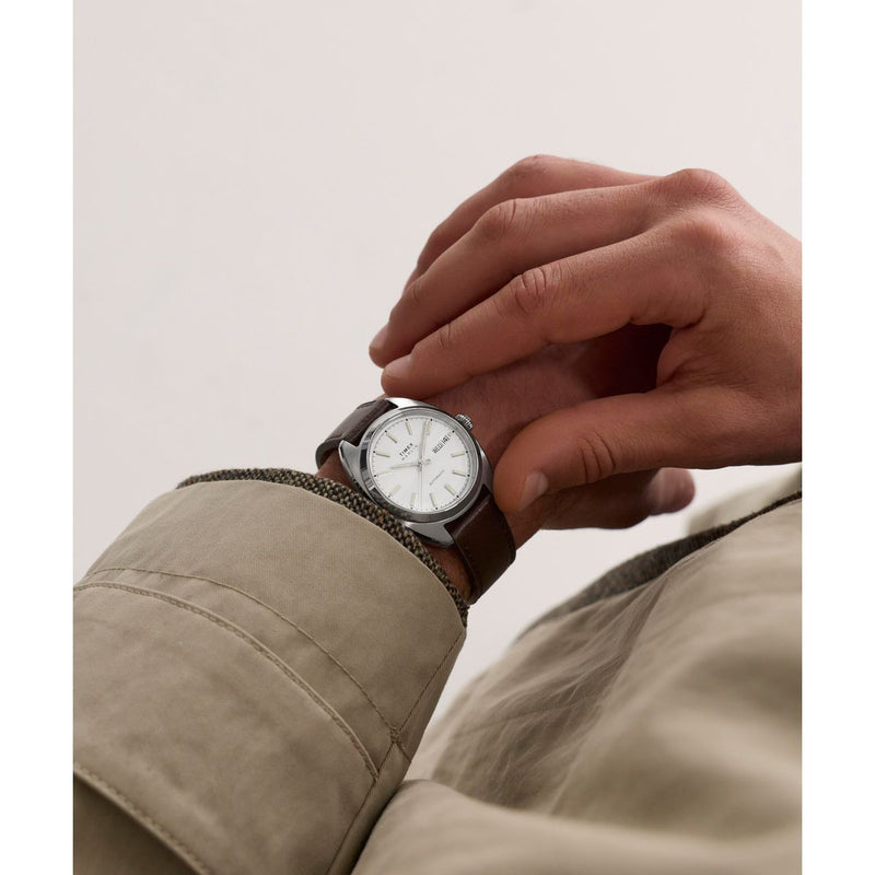 Timex Marlin Tonneau 37mm Silver Dial Mechanical Automatic Men Watch - TW2Y65200UJ Watch Timex