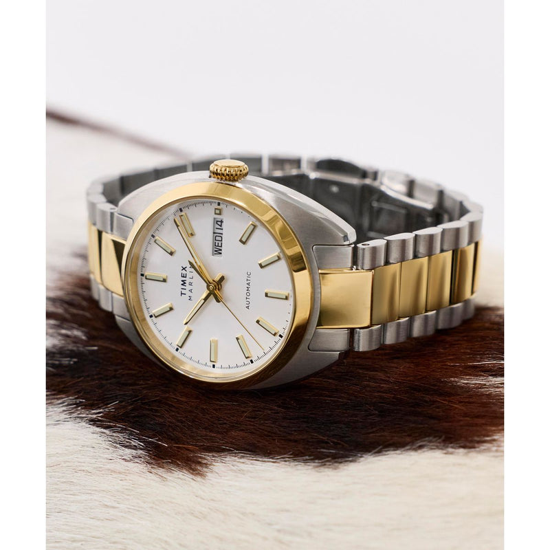 Timex Marlin Tonneau 37mm Silver Dial Mechanical Automatic Men Watch - TW2Y65100UJ Watch Timex