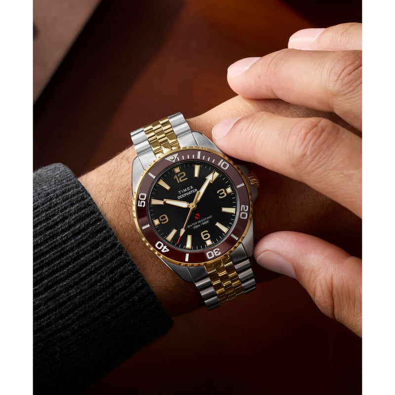Timex Deepwater Arctic Round 41mm Black Dial Analog Men Watch - TW2Y64700IK Watch Timex