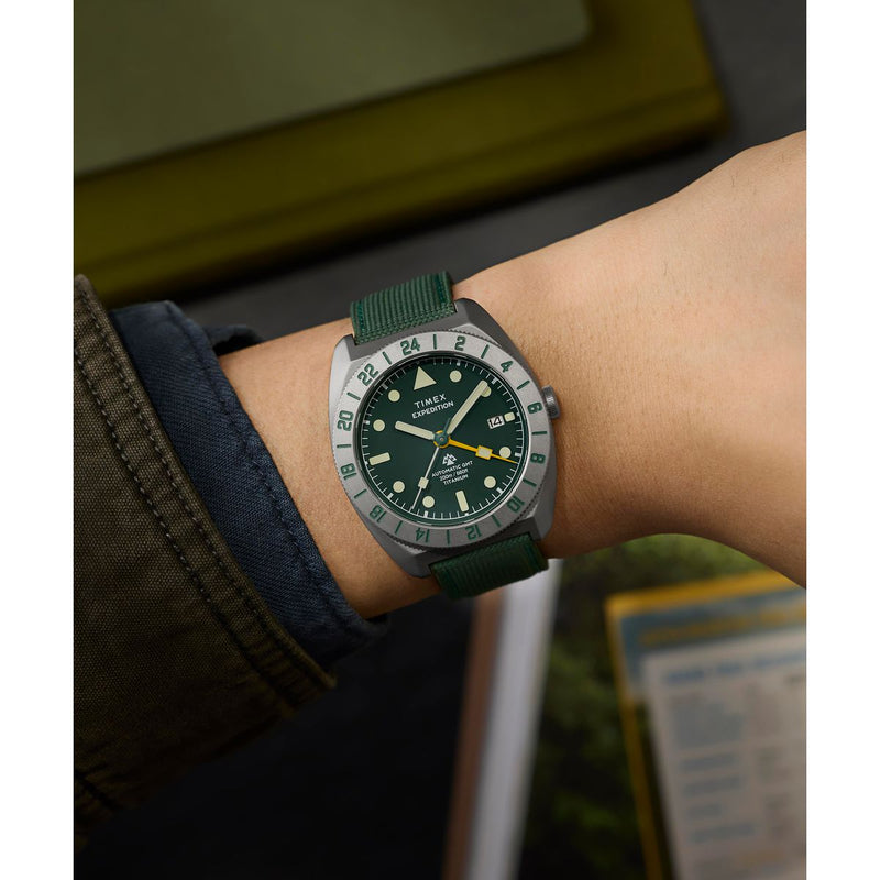 Timex Expedition Tonneau 41mm Green Dial Mechanical Automatic Men Watch - TW2Y63400UJ Watch Timex