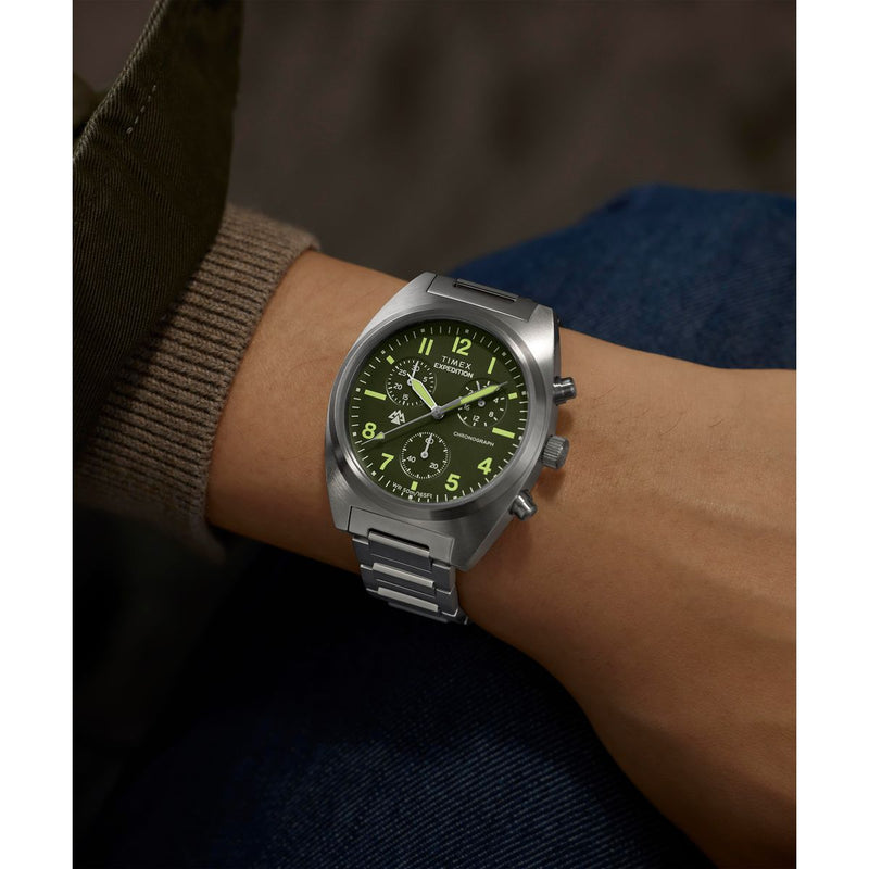 Timex Expedition Tonneau 41mm Green Dial Analog Men Watch - TW2Y61300UJ Watch Timex