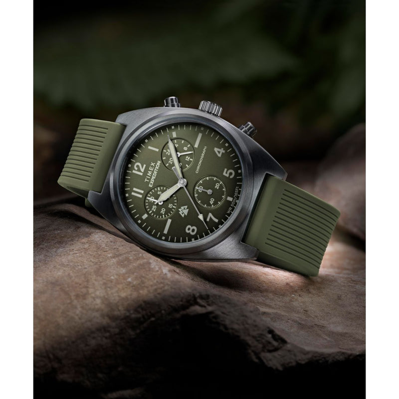 Timex Expedition Tonneau 41mm Green Dial Analog Men Watch - TW2Y61100UJ Watch Timex
