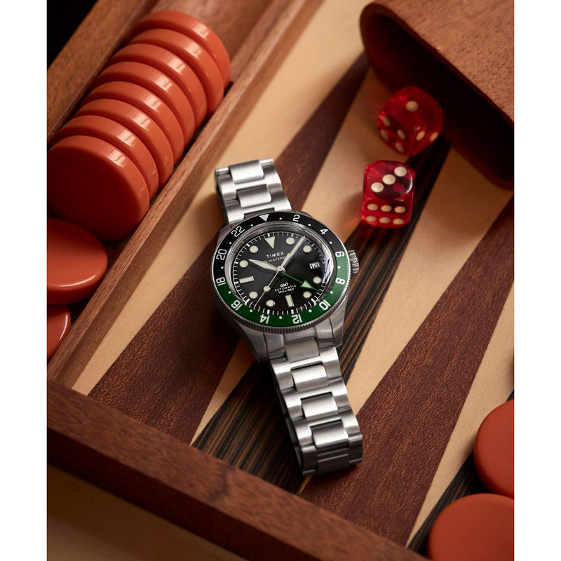 Timex Waterbury Round 42mm Black Dial Mechanical Automatic Men Watch - TW2Y60800UJ Watch Timex