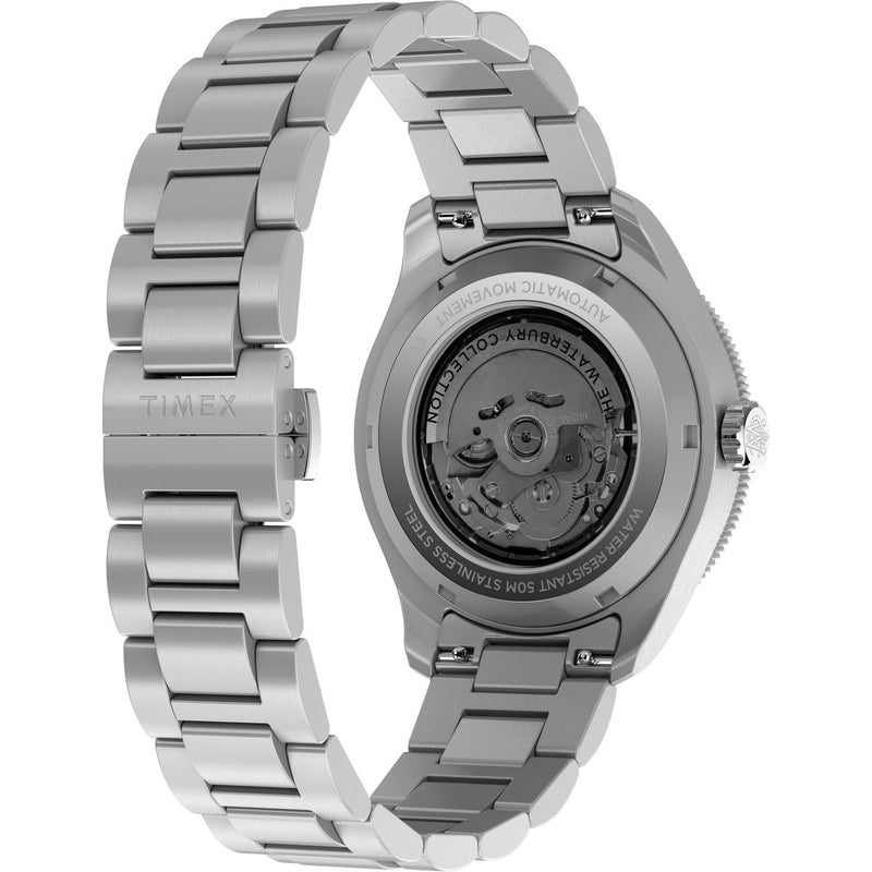 Timex Waterbury Round 42mm Black Dial Mechanical Automatic Men Watch - TW2Y60600UJ Watch Timex