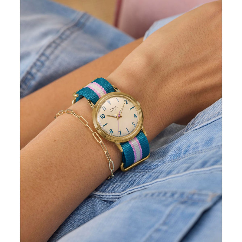 Timex Marlin Round 34mm Beige Dial Analog Women Watch - TW2Y49900UJ Watch Timex