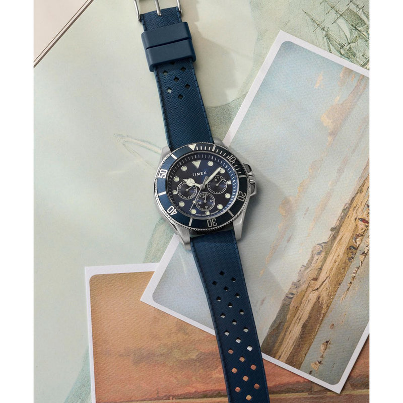 Timex Harborside Coast Round 43mm Blue Dial Analog Men Watch - TW2Y33400UJ Watch Timex