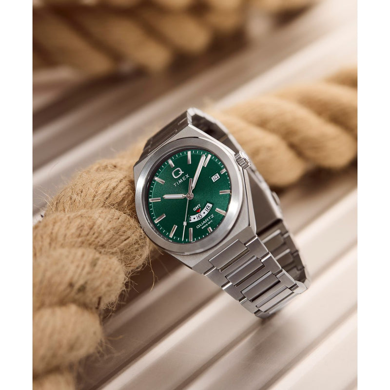 Timex Q Round 39mm Green Dial Analog Men Watch - TW2Y24800UJ Watch Timex