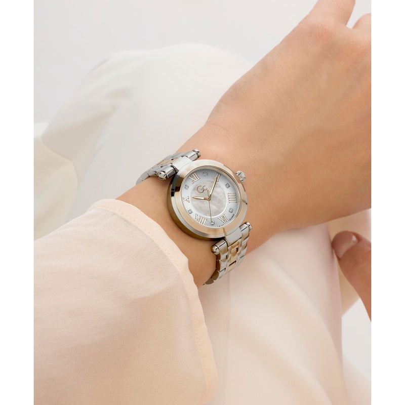 Gc Round 32mm White Dial Analog Women Watch - Z63002L3 Watch Gc