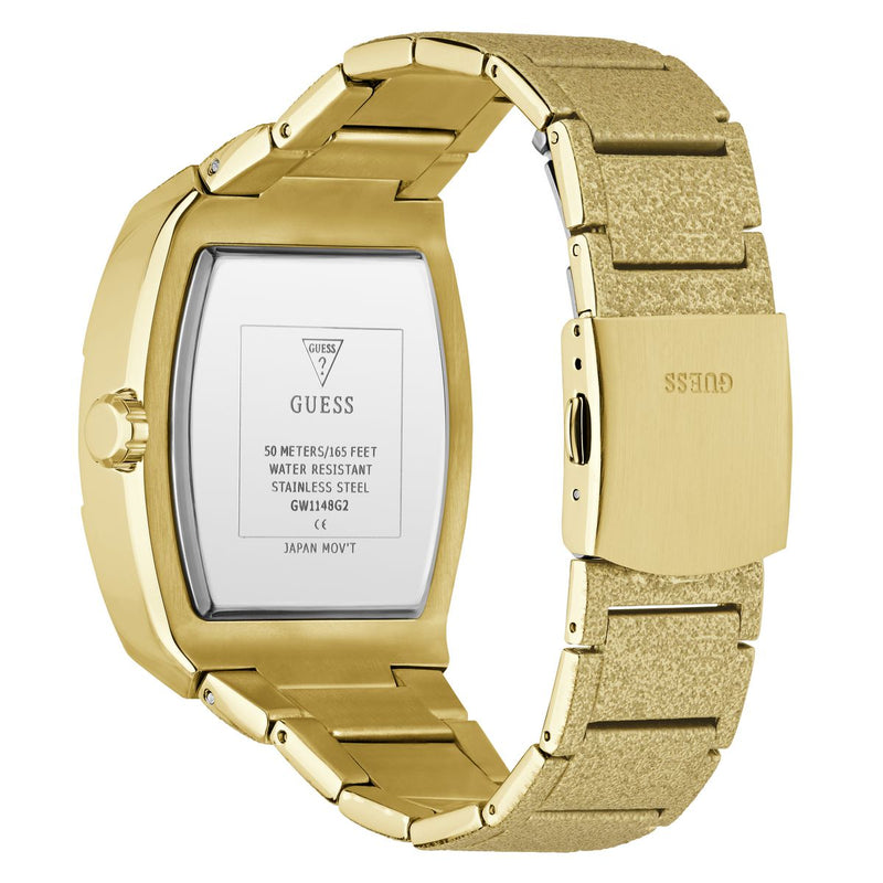 Guess Rectangle 42mm Champagne Dial Analog Men Watch - GW1148G2 Watch Guess