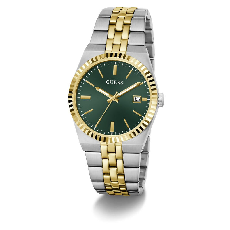Guess Round 39mm Green Dial Analog Men Watch - GW1153G4 Watch Guess
