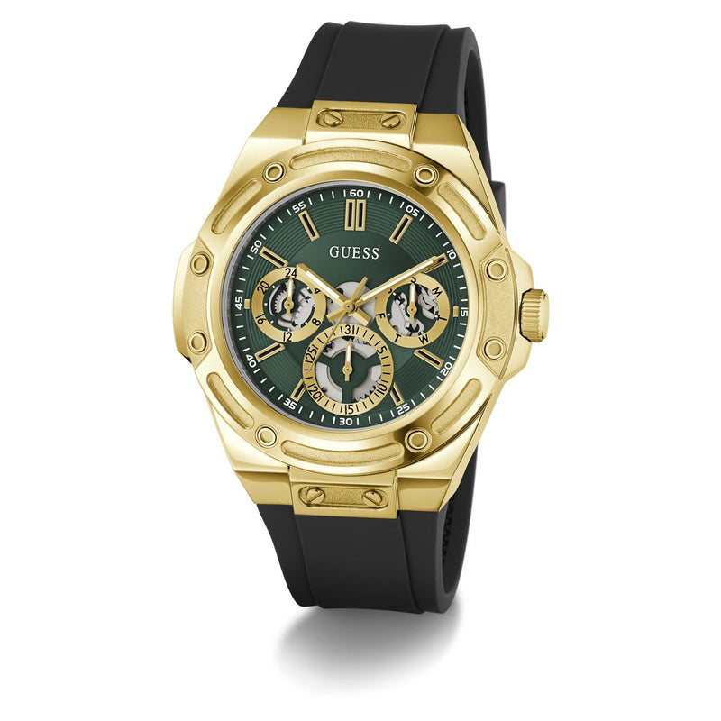 Guess Round 44mm Green Dial Analog Men Watch - GW1132G8 Watch Guess