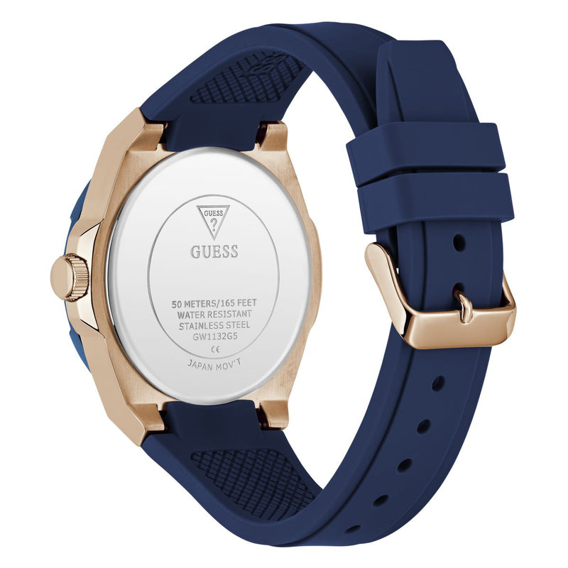 Guess Round 44mm Blue Dial Analog Men Watch - GW1132G5 Watch Guess
