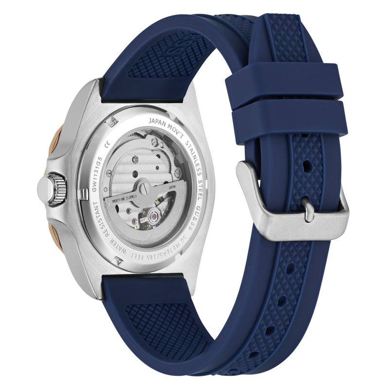 Guess Round 41mm Blue Dial Automatic Men Watch - GW1131G5 Watch Guess