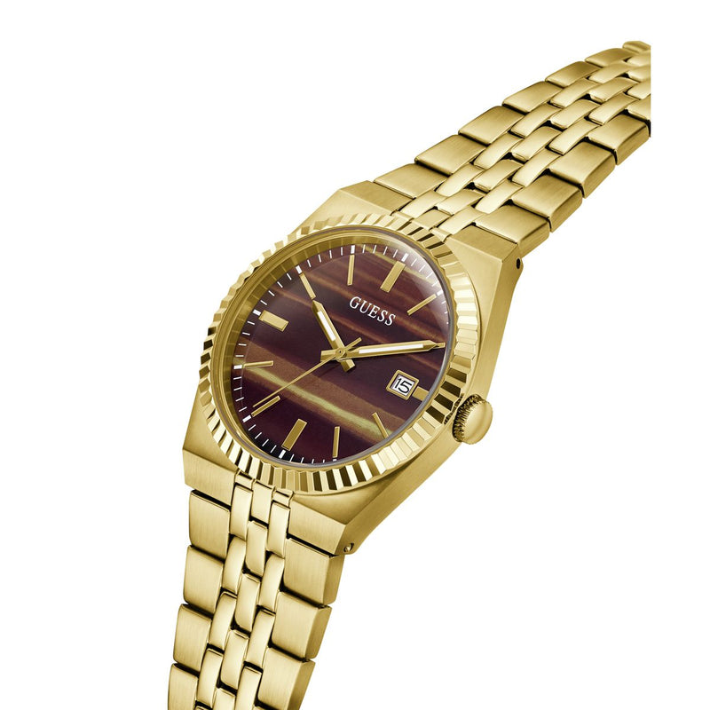 Guess Round 39mm Brown Dial Analog Men Watch - GW1129G2 Watch Guess