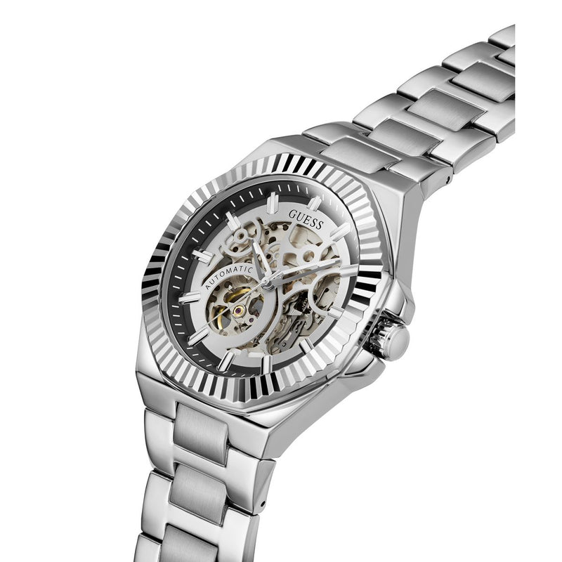 Guess Round 44mm Black Dial Automatic Men Watch - GW1123G1 Watch Guess