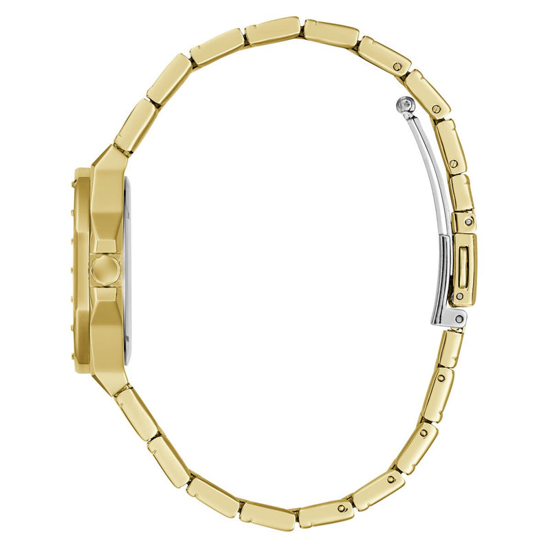 Guess Square 30mm Champagne Dial Analog Women Watch - GW1110L2 Watch Guess