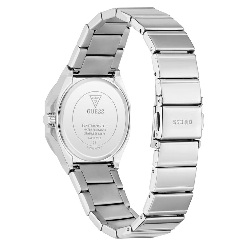 Guess Square 30mm Silver Dial Analog Women Watch - GW1110L1 Watch Guess