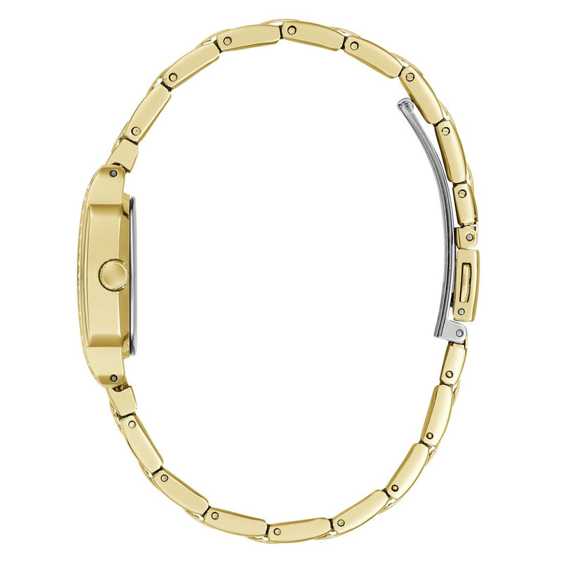 Guess Square 25mm Champagne Dial Analog Women Watch - GW1096L2 Watch Guess