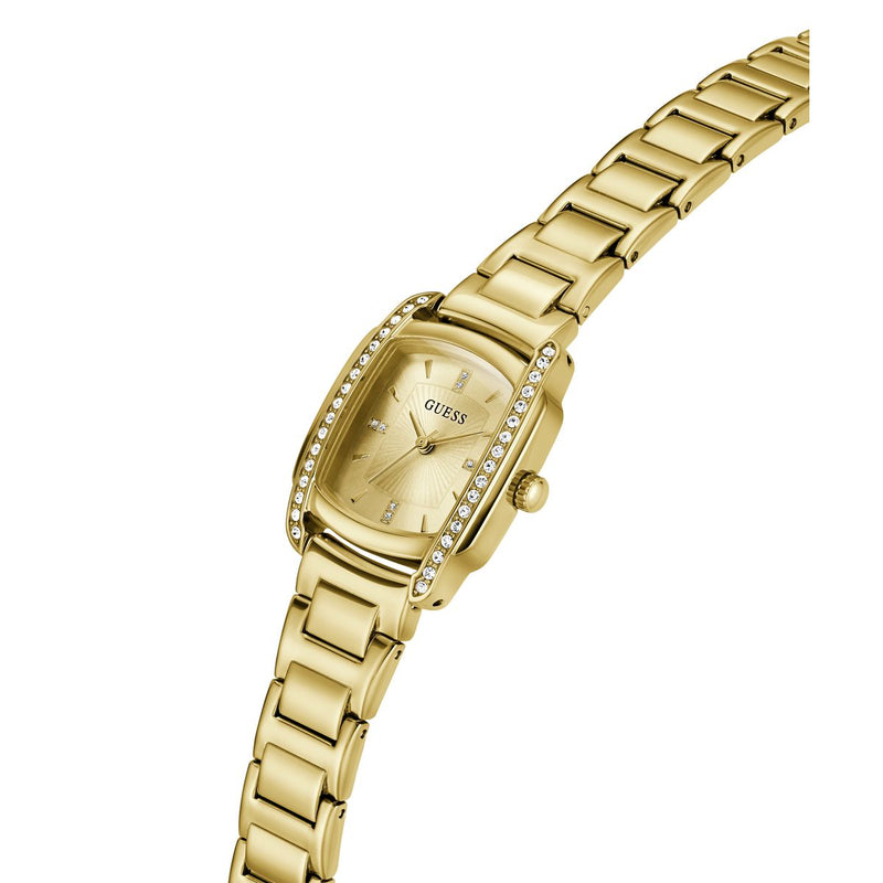 Guess Square 25mm Champagne Dial Analog Women Watch - GW1096L2 Watch Guess