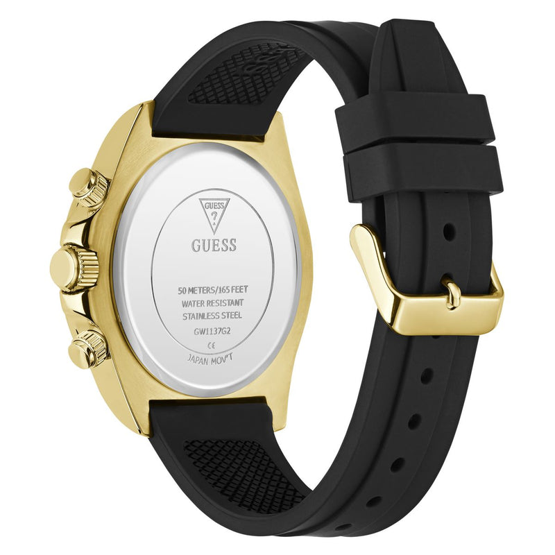 Guess Round 44mm Black Dial Analog Men Watch - GW1137G2 Watch Guess