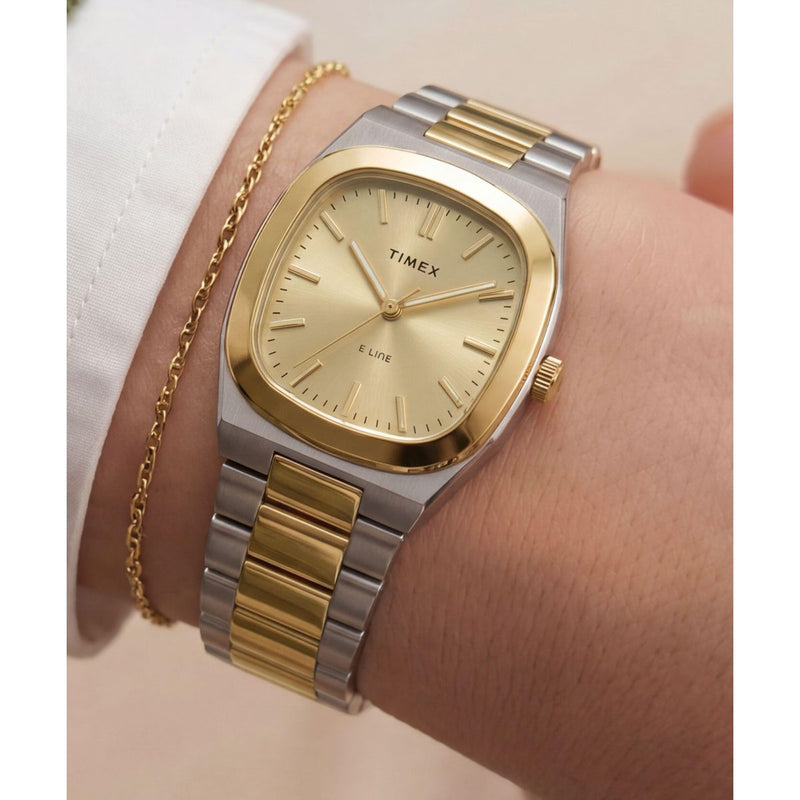 Timex Square 30mm Champagne Dial Analog Women Watch - TW6A00800UJ Watch Timex
