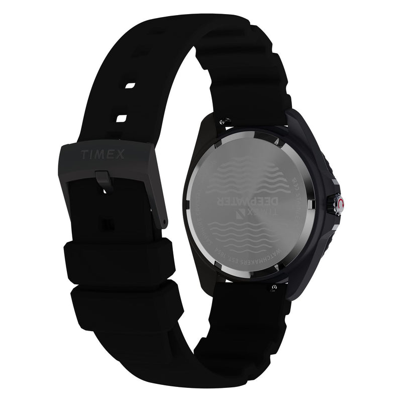 Timex Deepwater Round 41mm Black Dial Analog Men Watch - TW3A02000UJ Watch Timex