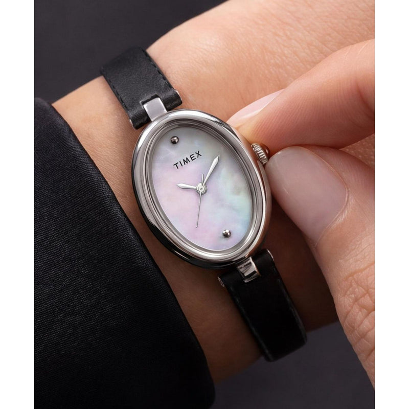 Timex Cavatina Oval 22mm White Dial Analog Women Watch - TW2Y86400UJ Watch Timex