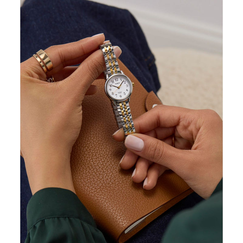 Timex Easy Reader Round 25mm White Dial Analog Women Watch - T2P298UJ Watch Timex