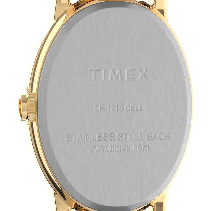 Timex Oval 18mm White Dial Analog Women Watch - T21872UJ Watch Timex